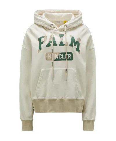 Moncler X Palm Angels Long-sleeved Sweater In White