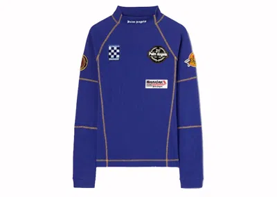 Pre-owned Moncler X Palm Angels Long Sleeves Racing T-shirt In Blue/white