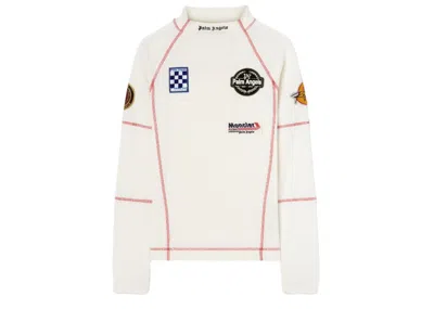 Pre-owned Moncler X Palm Angels Long Sleeves Racing T-shirt In White/black