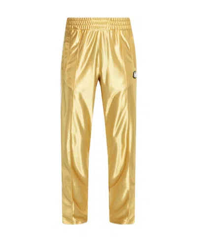 Moncler X Palm Angels Metallic Track Pants In Yellow
