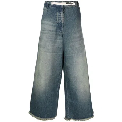 Moncler X Palm Angels Multi-pocket Jeans In Blue
