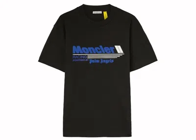 Pre-owned Moncler X Palm Angels Racing T-shirt In Black/blue