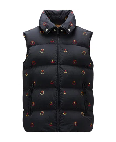 Moncler X Palm Angels Rodmar Down Vest In Blue
