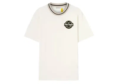 Pre-owned Moncler X Palm Angels Single Patch T-shirt In White/black
