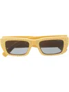 Moncler X Palm Angels Square-frame Sunglasses In Yellow