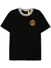 Moncler X Palm Angels Cotton Short-sleeved T-shirt In Black