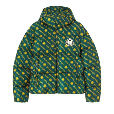 Pre-owned Moncler X Palm Angels Thompson Short Down Jacket 'dark Green'