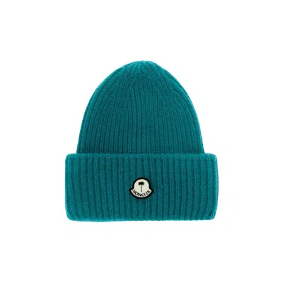 Pre-owned Moncler X Palm Angels Tricot Beanie Hat 'green' | Men's Size Onesize