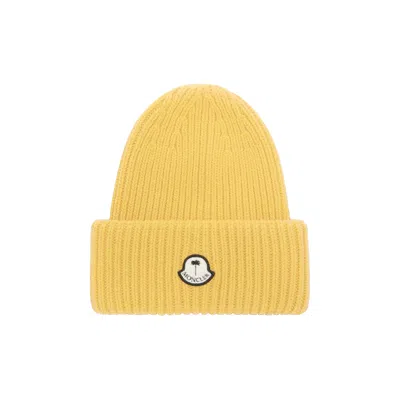 Pre-owned Moncler X Palm Angels Tricot Beanie Hat 'yellow' | Men's Size Onesize