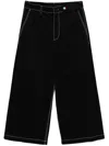 Moncler X Palm Angels Wide-leg Trousers In Black
