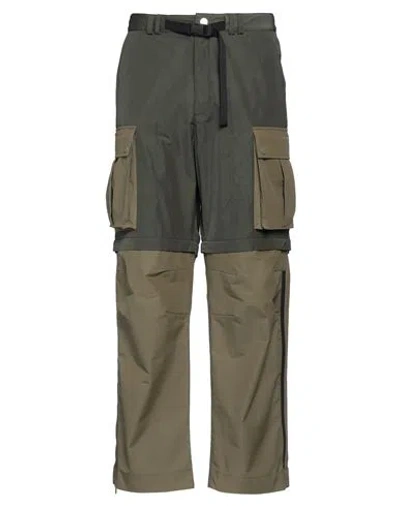 Moncler X Pharrel Williams Man Pants Military Green Size 32 Polyester, Cotton, Polyamide
