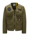 Moncler X Pharrell Williams Zipper Long-sleeved Down Jacket In Green