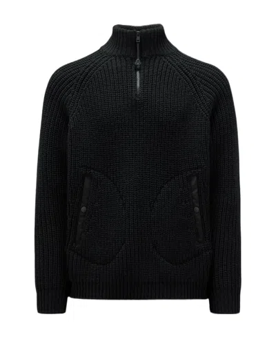 Moncler X Pharrell Williams Zipper Wool Sweater In Black