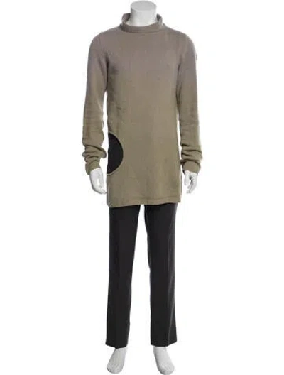 Pre-owned Moncler X Rick Owens Cashmere Crew Neck Cardigan In Green