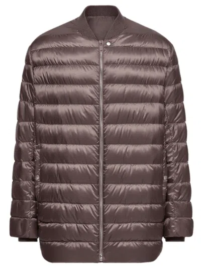 Moncler X Rick Owens Cyclopic Short Down Jacket In Brown