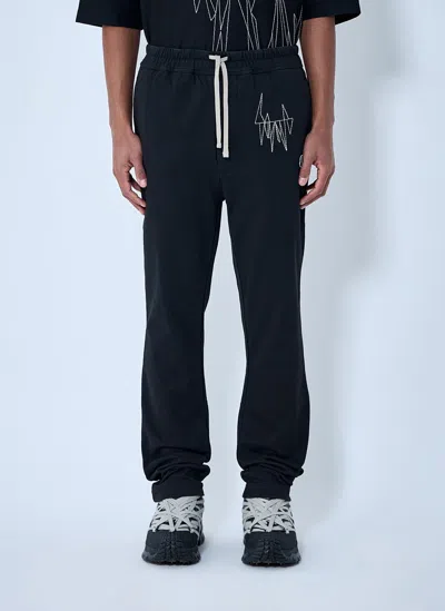 Moncler X Rick Owens Elasticated Waist Drawstring Pants In Black