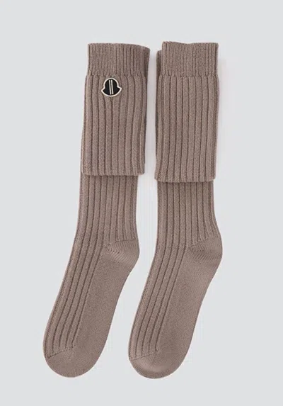Pre-owned Moncler X Rick Owens Fw20 Thigh High Stocking Socks Dust Onesize Men‘s