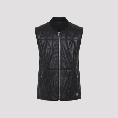 Moncler X Rick Owens Geocamo Flight Vest In Black