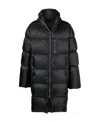 Moncler X Rick Owens Gimp Logo-patch Padded Coat In Black