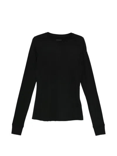 Moncler X Rick Owens , Knitted Girder Ls Tshirt In Black