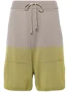 Moncler X Rick Owens Knitted Shorts In Green