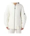 Moncler X Rick Owens Long-sleeved Down Jacket In White