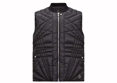 Pre-owned Moncler X Rick Owens Megapenta Flight Down Vest In Black