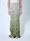 Moncler X Rick Owens Men Acid Degrade Al Maxi Skirt In Blue