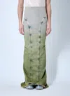 Moncler X Rick Owens Men Acid Degrade Al Maxi Skirt In Green