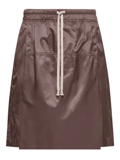Moncler X Rick Owens Mini Pocket Shorts With Drawstring Waist - Size S In Brown