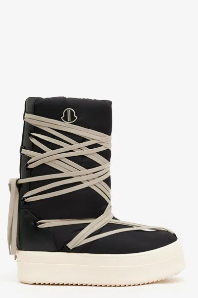 Pre-owned Moncler X Rick Owens Moncler Fw23 Bigrock Padded Boots Last Size In Black Ex