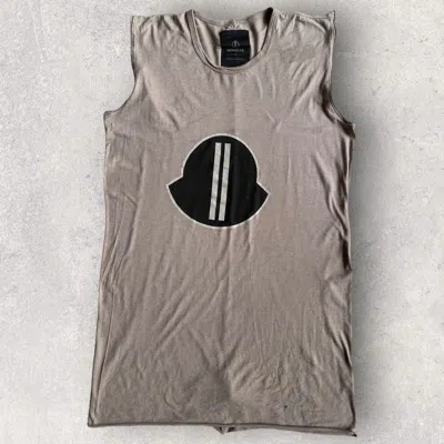 Pre-owned Moncler X Rick Owens Moncler Logo Sleeveless Top In Brown