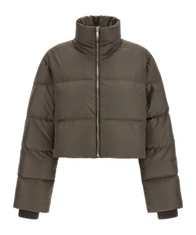 Moncler X Rick Owens Moncler  Rick Owens Cropped Cyclopic Jacket In Brown