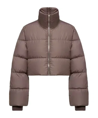 Moncler X Rick Owens Moncler  Rick Owens Cyclopic Short Down Jacket In Brown