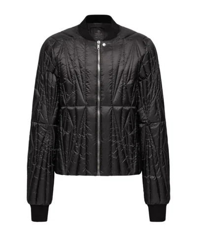 Moncler X Rick Owens X Rick Owens Geocamo Flight Jacket In Black