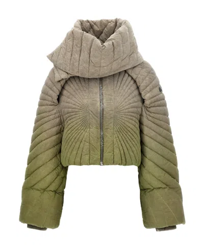 Moncler X Rick Owens Moncler  Rick Owens Long-sleeved Zipper Down Jacket In Gray