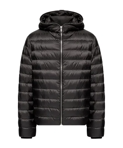 Moncler X Rick Owens Moncler  Rick Owens Ziplock Hooded Short Down Jacket In Black