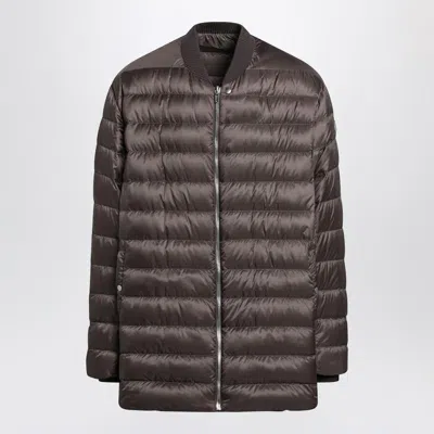 Moncler X Rick Owens Mud-colored Quilted Zip-up Down Jacket In Brown