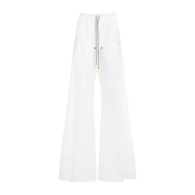 Moncler X Rick Owens Drawstring Casual Pants In White