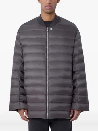 Moncler X Rick Owens Quilted Bomber Jacket In Gray