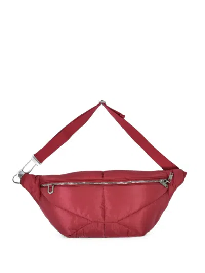 Moncler X Rick Owens Quilted Puffer Belt Bag In Red