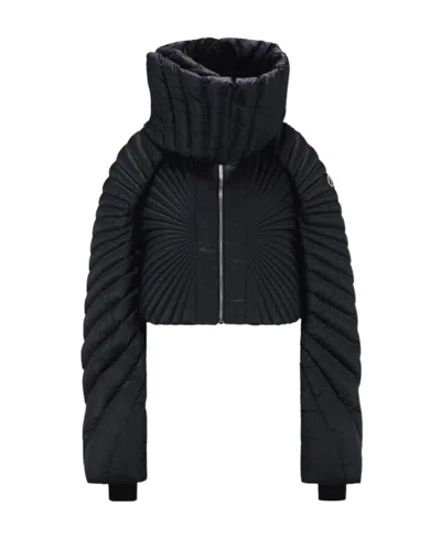 Moncler X Rick Owens Radiance Convertible Padded Down-filled Jacket In Black