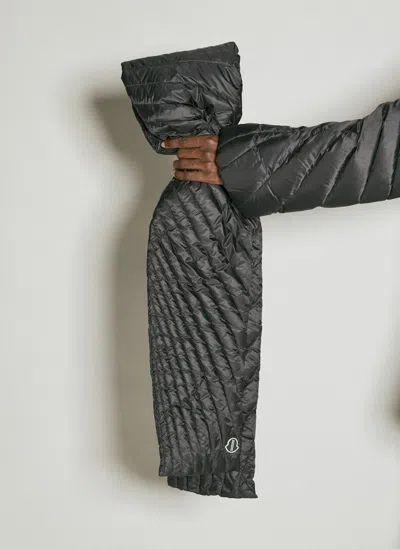Moncler X Rick Owens Radiance Down Scarf In Black