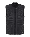 Moncler X Rick Owens Quilted Sleeveless Jacket With Front Zip Closure In Black