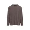 Moncler X Rick Owens Sophisticated Grey Sweatshirt In Virgin Wool And Cashmere Blend In Brown