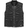 Moncler X Rick Owens Quilted Sleeveless Jacket With Front Zip Closure In Black
