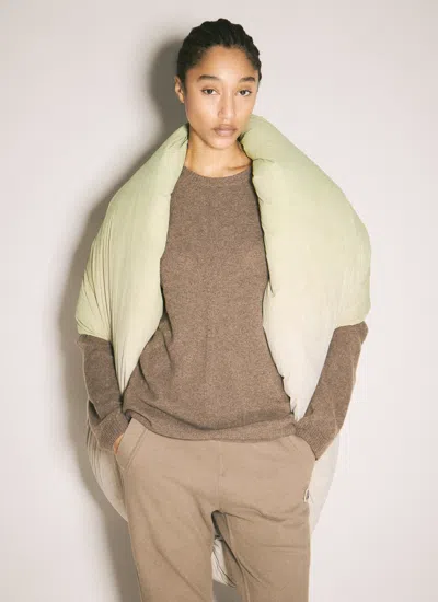 Moncler X Rick Owens Women Donut Down Shawl In Green