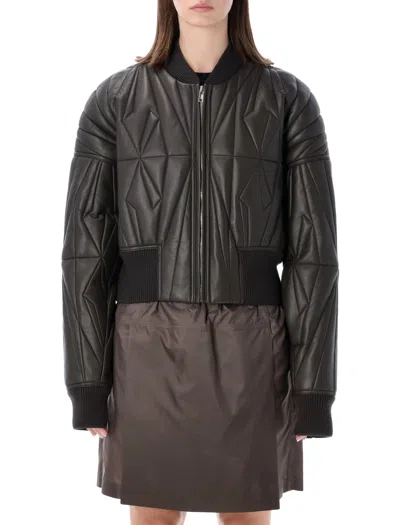 Moncler X Rick Owens Women's Quilted Faux Leather Bomber Jacket In 828