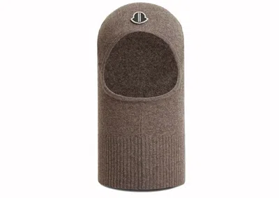 Pre-owned Moncler X Rick Owens Wool & Cashmere Balaclava In Taupe