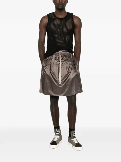 Moncler X Rick Owens Woven Kiltshorts Clothing In Black